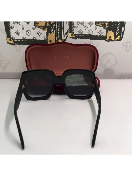 Authentic Gucci GG0102S 001 Oversized Black Sunglasses – New main image 7